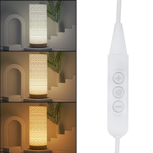 Lampe de table méditerranéenne Boho - Lampe de chevet artistique imprimée en 3D avec un design unique