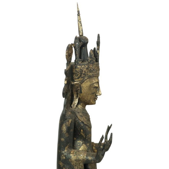Image 1 of Buddha enorme in legno dorato 135 cm