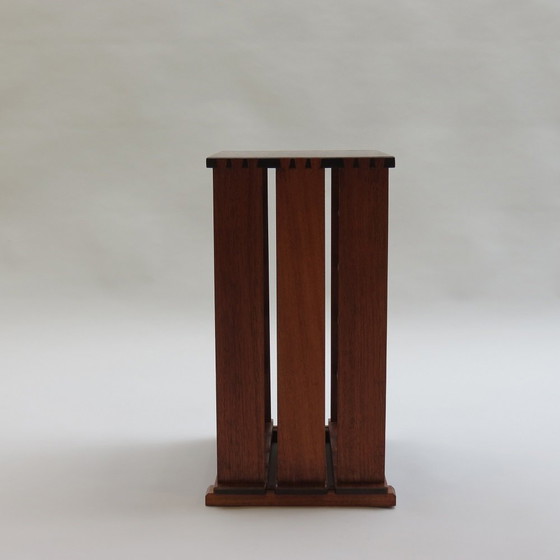 Image 1 of Porte-bouteilles en teck artisanal des années 1960