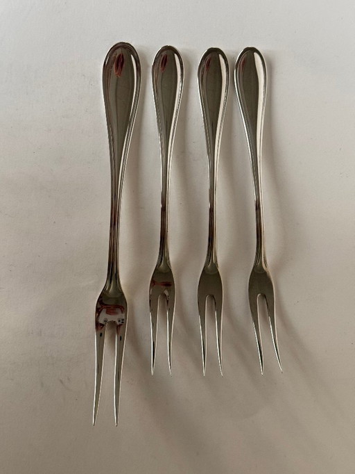 Wilkens Servierset aus Sterlingsilber mit schwedischem Fadenmuster, 16-teilig