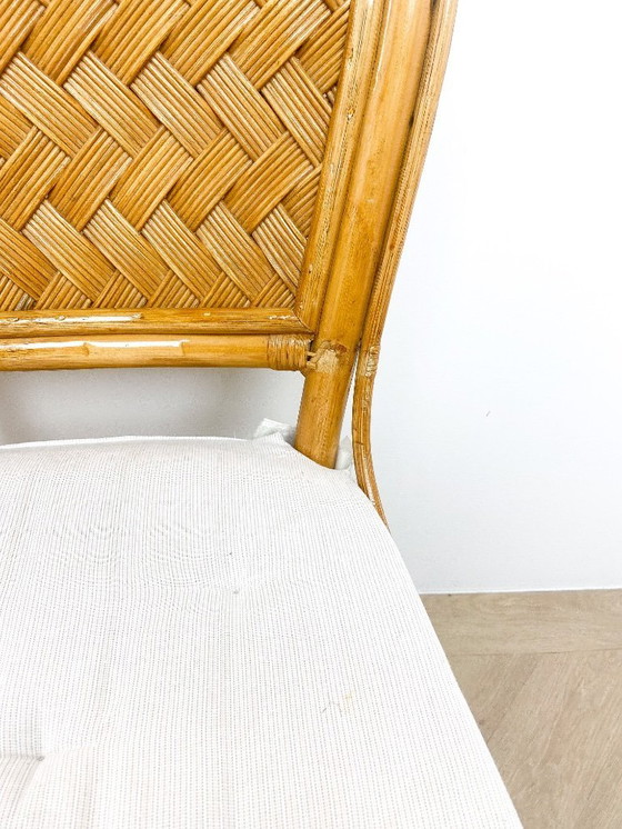 Image 1 of Vintage rattan dressing table with chair and mirror