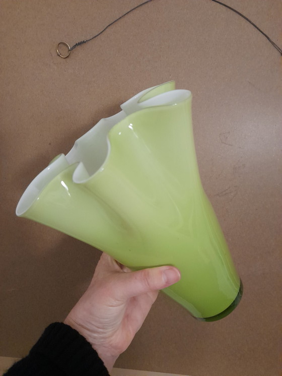 Image 1 of Fasoletto zakdoekvaas in groene opaline