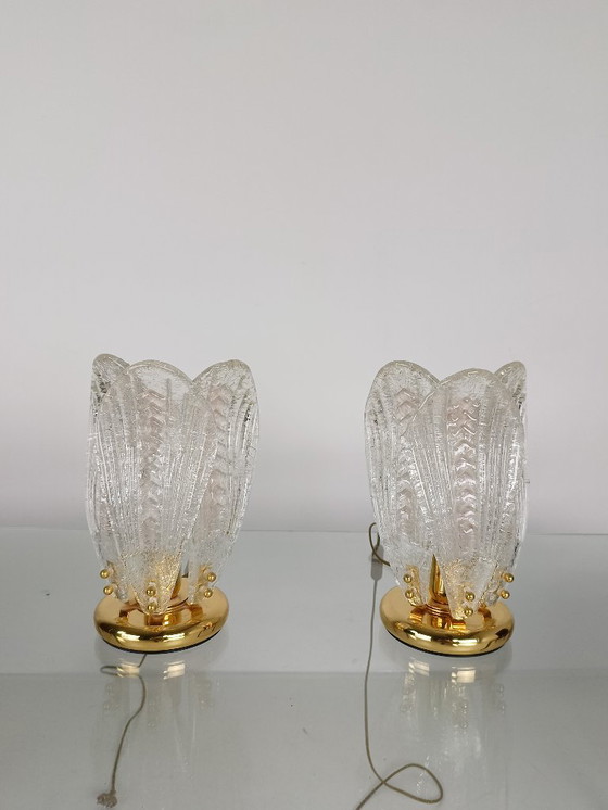 Image 1 of Italian Murano Glass Petali Table Lamp, 1970s