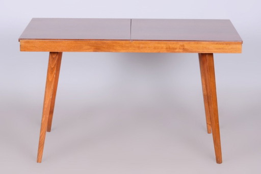 Original 20. Century Folding Table, Beech, Mahogany Veneer, Czech, 1960s – eettafels, Wood (photo 2 of 15)