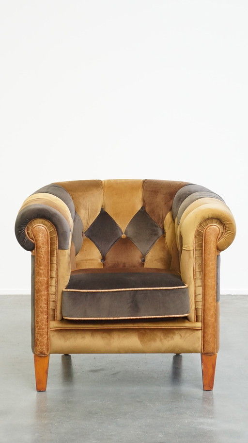 Fabric Chesterfield Club Armchair