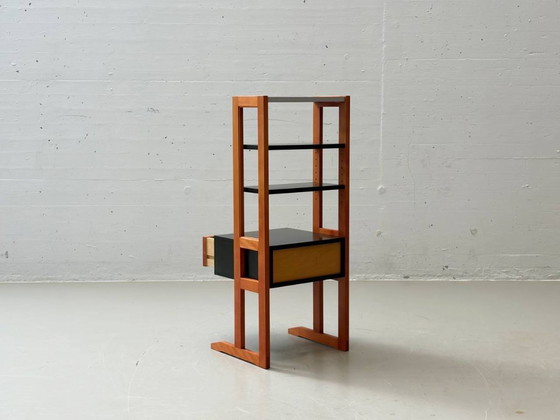 Image 1 of Postmoderne ladekast met open planken, jaren 80