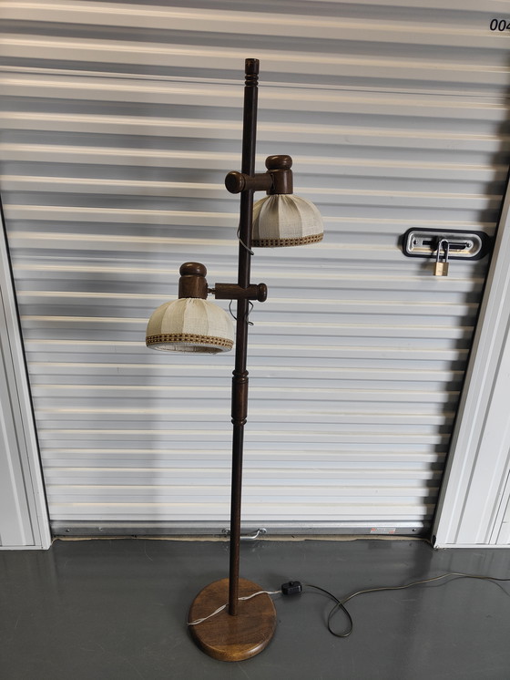 Image 1 of Lampada da terra in legno vintage tipo Steinhauer