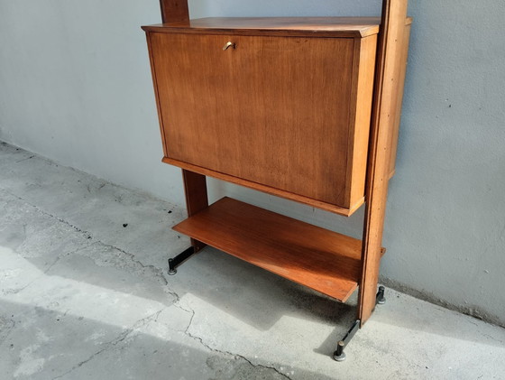 Image 1 of Mid Century Teakholz-Bibliothek, Italien 1960er Jahre