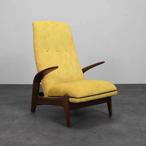 Vintage Armchair Gimson and Slater, 1960s New Upholstered