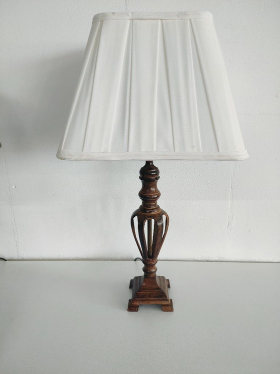 Set of 2 Luxury (Neo) Classic Victorian Revival Column Lamps with Openwork Cage Effect – Warm Bronze/Metal (photo 13 of 16)