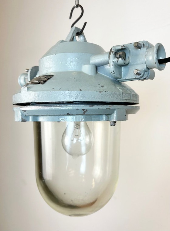 Image 1 of Lampada antideflagrante industriale in alluminio pressofuso grigio, anni '70