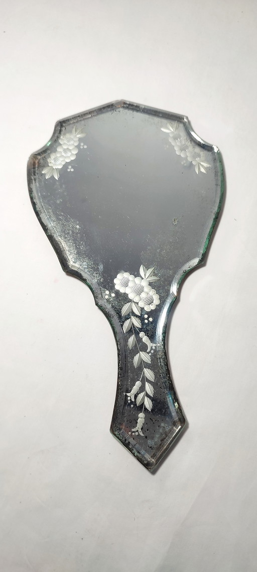 Venetian Hand Mirror, Italy, 1940s