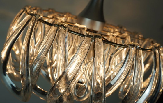 mid century PENDANT LIGHT with 24 acrylic elements 1960s 1970s space age hanging lamp – Pendant lamps (photo 9 of 11)