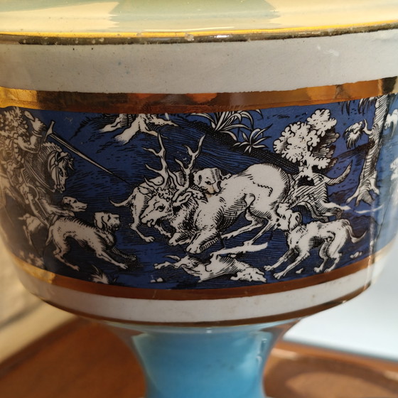 Image 1 of Vintage Italian Porcelain Table Lamp - Hollywood Regency / Neo-Classical 50s 60s
