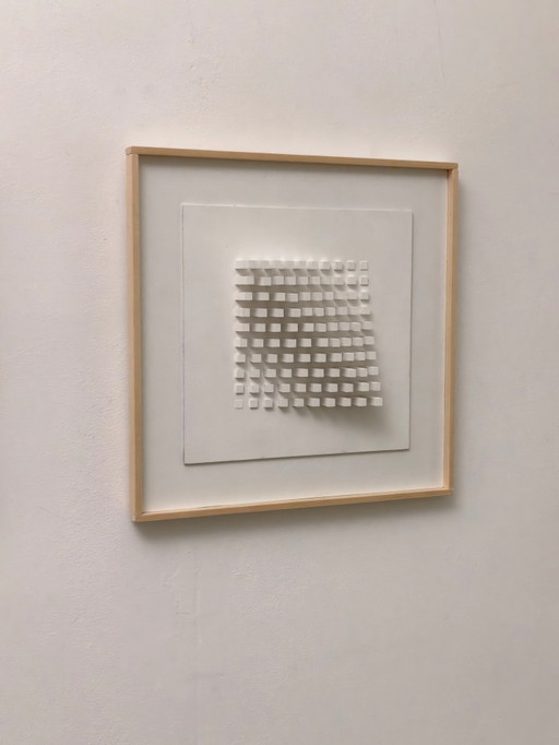 Rilievo murale costruttivo bianco, Zero Art