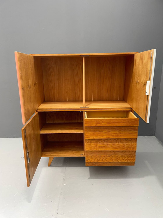 Image 1 of U-450 kast in eiken van Jiří Jiroutek voor Interiér Praha, Tsjecho-Slowakije, jaren 1960