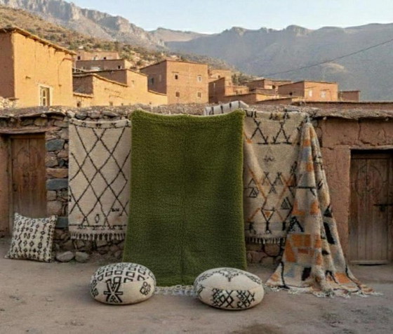 Image 1 of GREEN MOROCCAN RUG 250CMX150CM