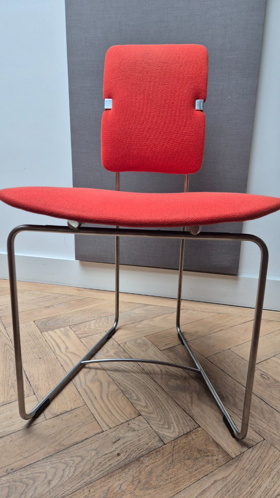 Set of 6 Gispen S02 Dining chairs - Designed by Peter Ghyczy – rvs (photo 2 of 8)