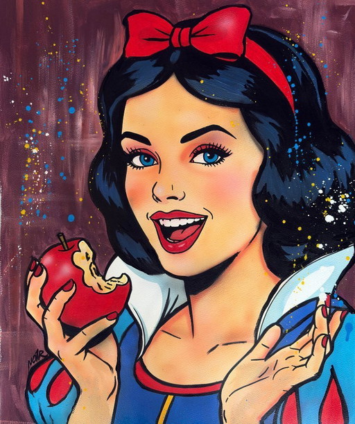 NO1R Visualart - Dolce tentazione - Dipinto dell'artista sotto vetro