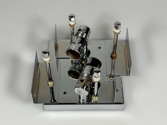 Image 1 of Lampada da parete Wall Scone anni '60/'70 di Kinkeldey Leuchten, design in vetro e cromo