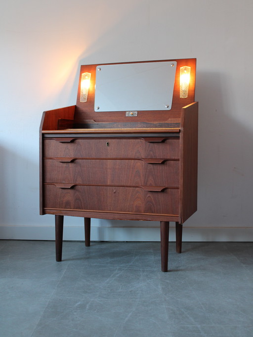 Tocador danés vintage de teca