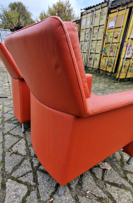 Image 1 of 2 Leolux Paian Fauteuils Oranje 