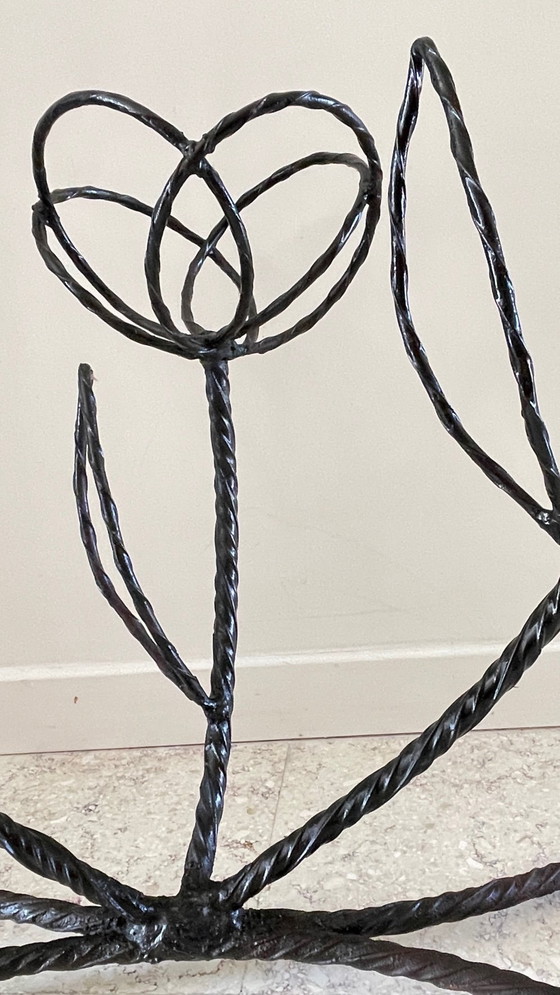 Image 1 of Mensola per piante in acciaio curvo vintage