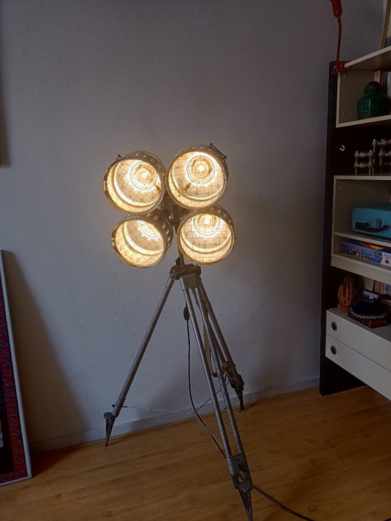 Image 1 of Cool vintage industrial tripod lamp