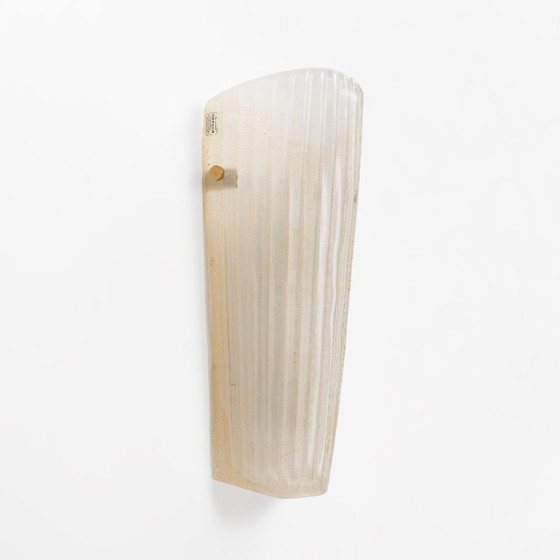 Image 1 of Pair of Murano Glass Sconces with Gold Dust Inclusions