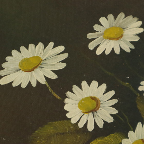 Image 1 of Fleurs Nature morte Peinture Marguerites Coquelicot