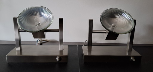 2 faretti da pavimento/parete/soffitto di Massive con dimmer, anni 2000