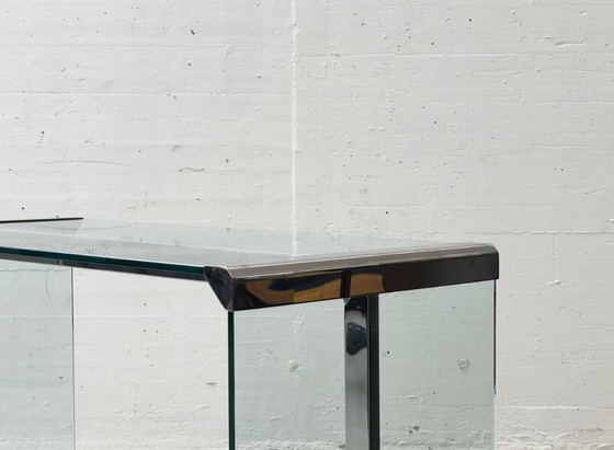 Image 1 of Scrivania/consolle in vetro di Gallotti & Radice, Italia, anni '70.