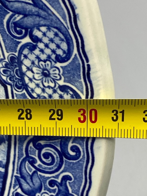 Grande piatto decorativo Boch Belgium per Royal Sphinx – Delft – ispirato a G. Poggenbeek – anni '70 (photo 8 of 8)