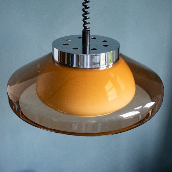 Image 1 of Herda Plexiglas-Pendelleuchte im Weltraumzeitalter