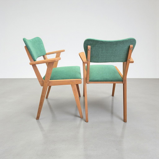 Pair of restored 1950s bridge chairs