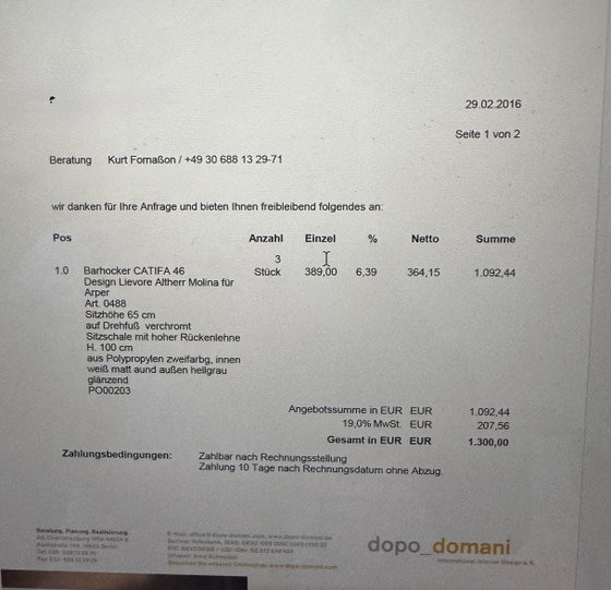 Arper 3 X Bar Stool Catifa 46 (Model 0488) Bicolor: White Matt/Outer Light Grey – Barstools, Plastic, Chrome (photo 5 of 8)