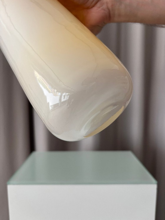 Vaso Cilindrico, Vetro Crema e Giallo, Vasi, Modern (foto 5 di 8)