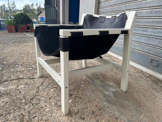 Image 1 of Italian Modern Safari armchair from Carlo Hauner for Forma, 1970’s