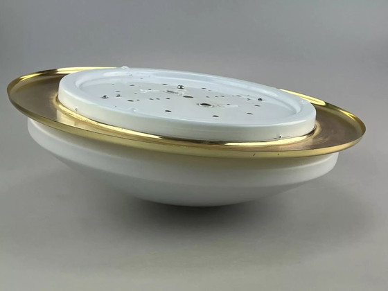 Image 1 of 60s 70s Hustadt lights Plafoniere ceiling lamp glass space age design