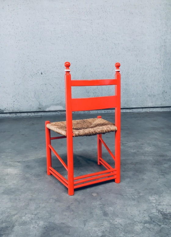 Image 1 of Folk Art Rush Side Chair, Austria 1970's