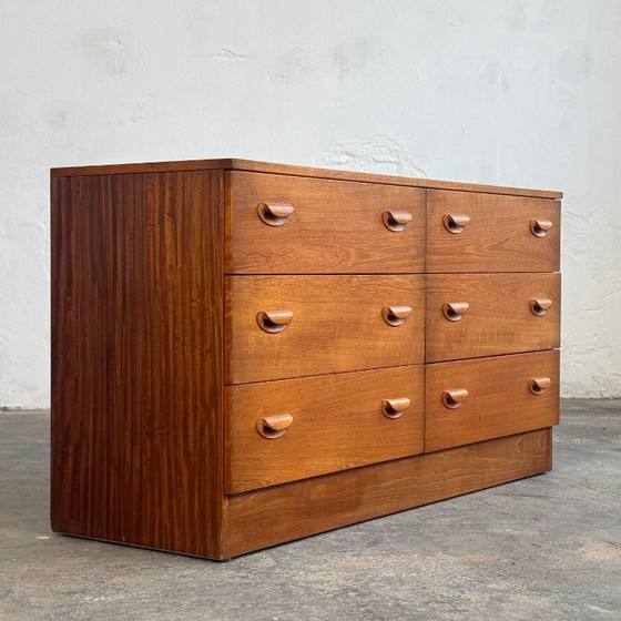 Image 1 of Mid-Century Teak 6-Drawer Sideboard, 1960