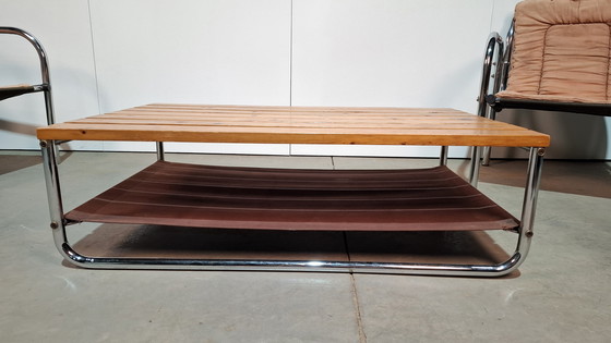 Image 1 of Chrome tubular frame armchairs