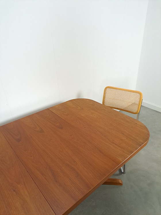 Image 1 of Teak Hout Uitschuifbare Eettafel Vintage Tafel