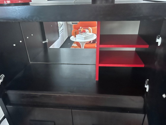 Image 1 of Alter schwarzer De Coene Wandschrank