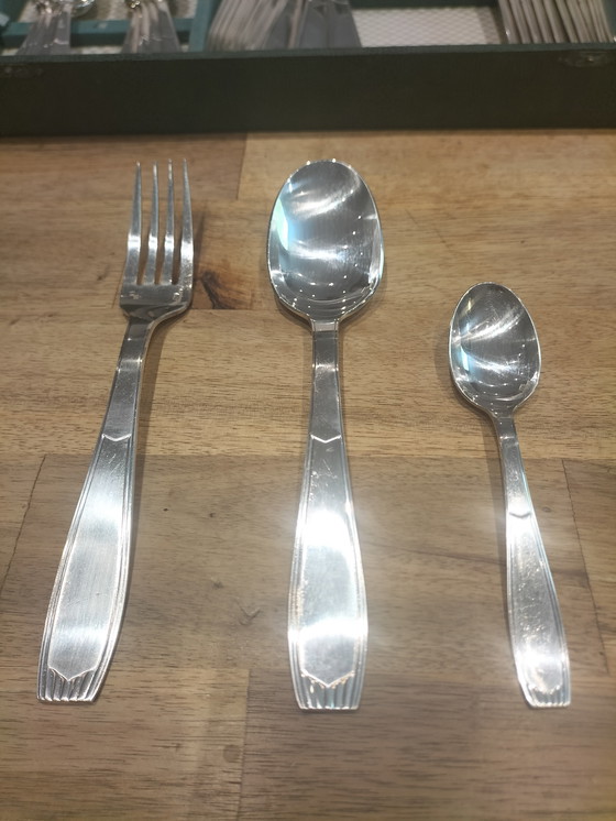 Image 1 of 24-piece Art Deco service, hallmarked