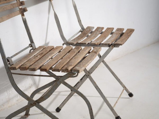 Chaises de jardin pliantes antiques (c.1920). Lot de 2 pièces #2 – Iron, Rustic (photo 12 of 39)
