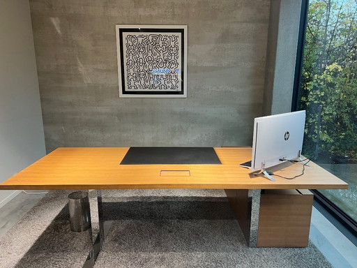 Walter Knoll directiebureau + sideboard – 250×100 – hoogte verstelbaar – hangmappensysteem – topstaat