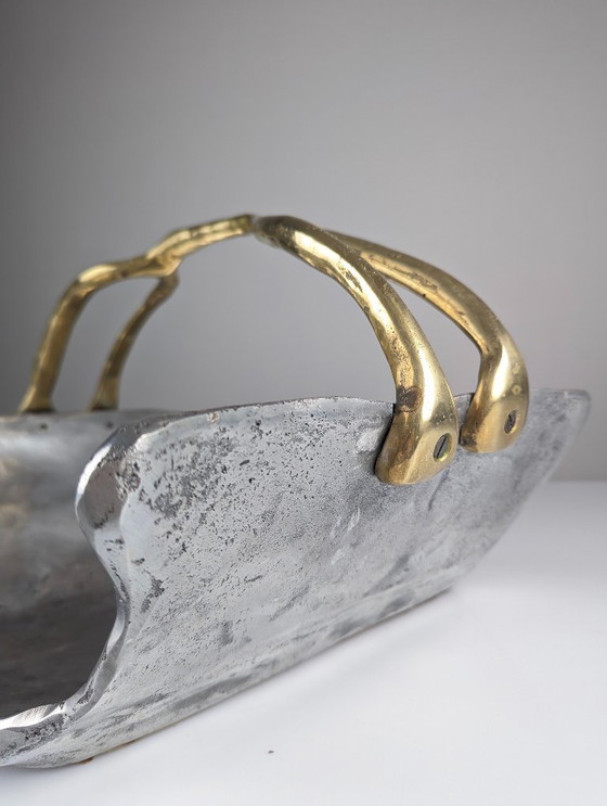 Image 1 of firewood holder by David Marshall, 1980s