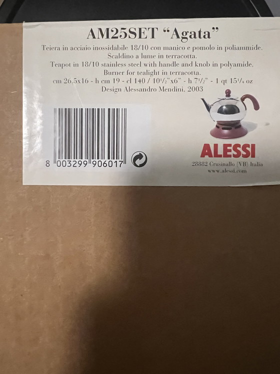 Image 1 of Alessie AGATA AM2SET teiera con scaldavivande in terracotta