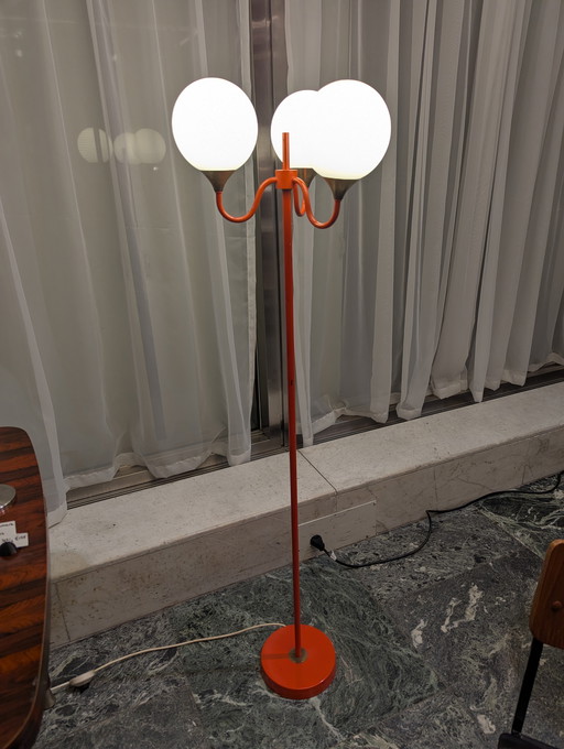 Lampadaire vintage Space Age orange - LeClaire Schäfer - 1970